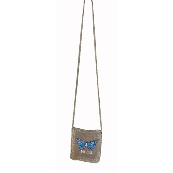 Y2K Mudd Crossbody Crochet Embroidered Butterfly Boho Fairy Festival - Picture 7 of 8